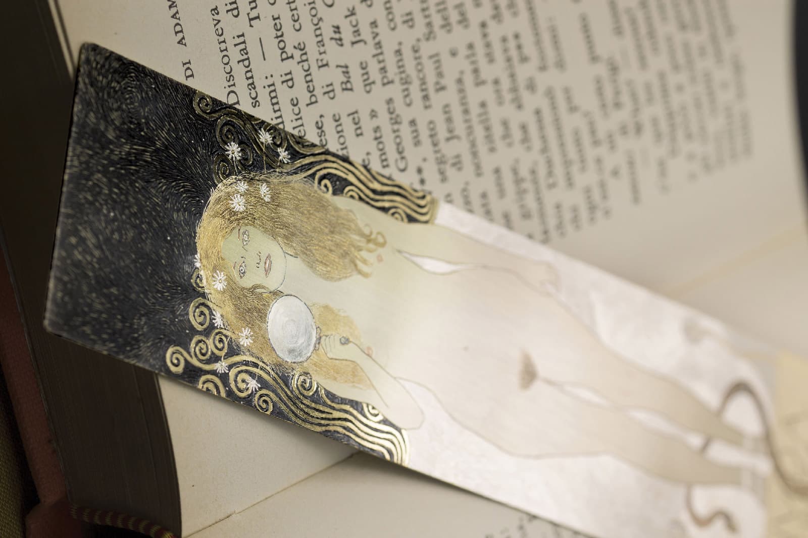 Bookmark With the Graphic Work of Gustav Klimt 